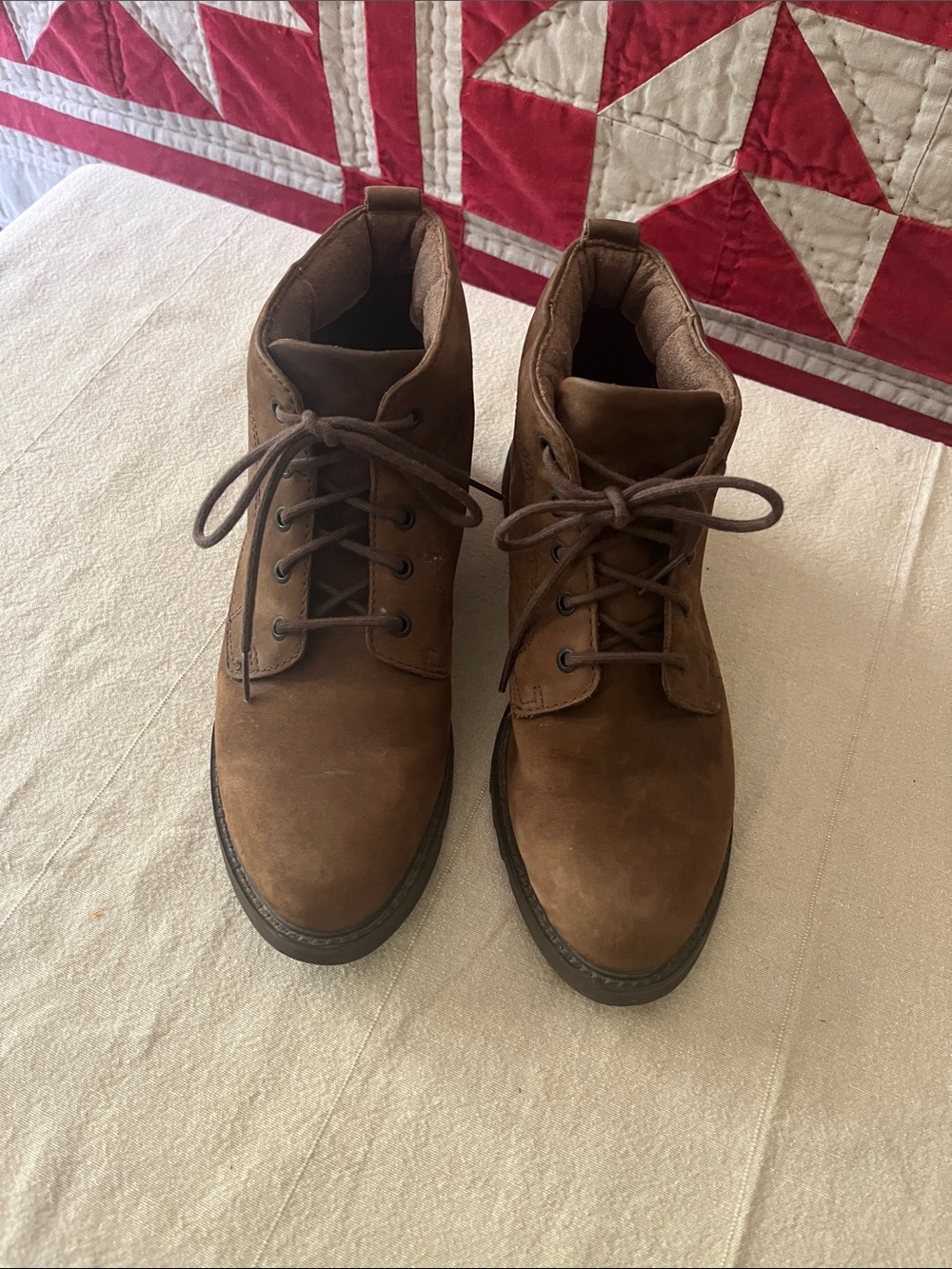 Rockport Brown Lace-Up Women's Suede Ankle Boots